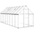 Greenhouse with Base Frame Silver 445x169x195 cm Aluminium