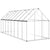 Greenhouse with Base Frame Silver 445x169x195 cm Aluminium