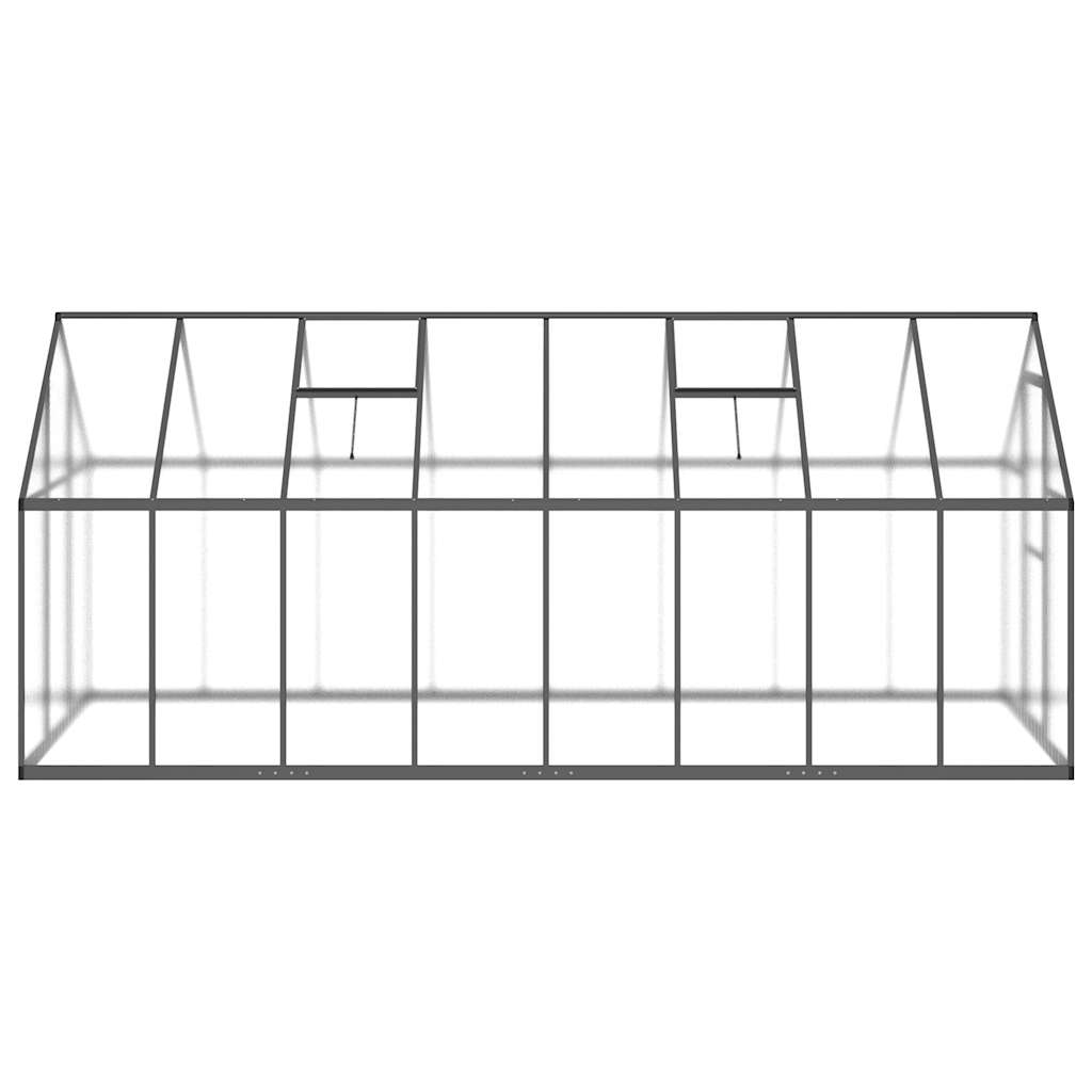 Greenhouse with Base Frame Anthracite 445x169x195 cm Aluminium