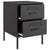 Bedside Cabinets 2 pcs Black 36x39x50.5 cm Steel