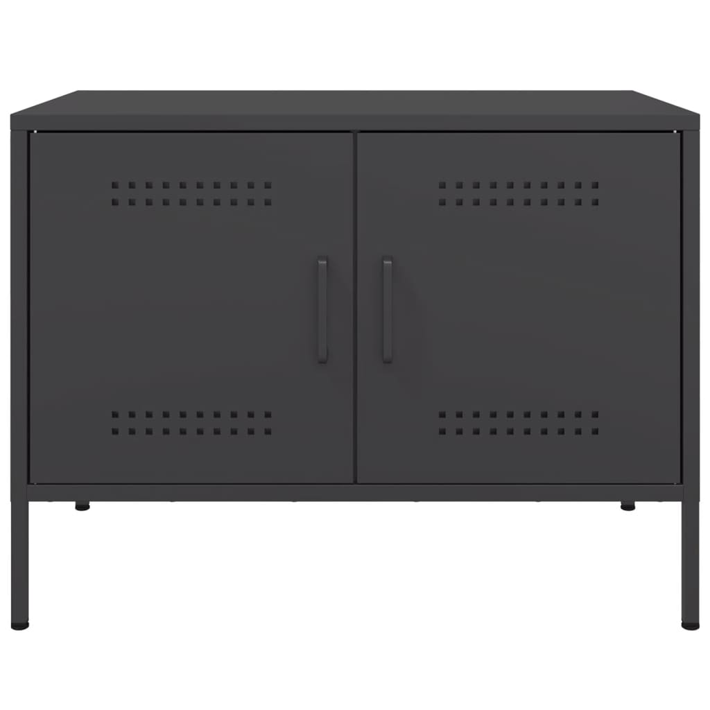 TV Cabinets 2 pcs Black 68x39x50.5 cm Steel