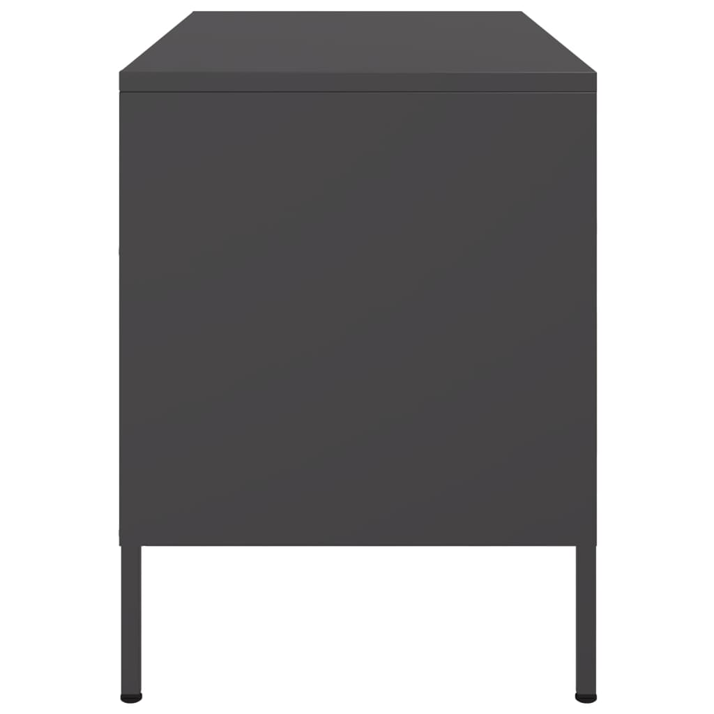 TV Cabinets 2 pcs Black 68x39x50.5 cm Steel