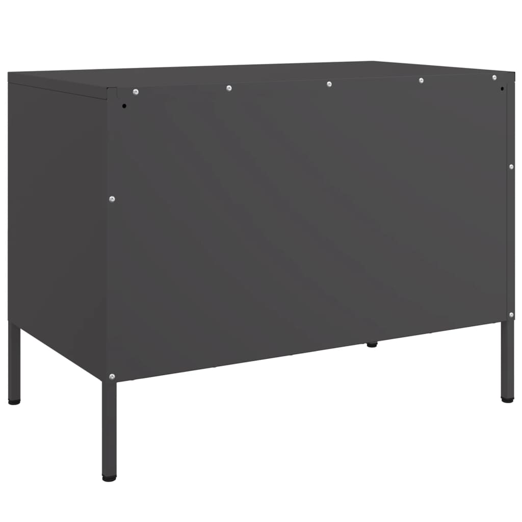 TV Cabinets 2 pcs Black 68x39x50.5 cm Steel