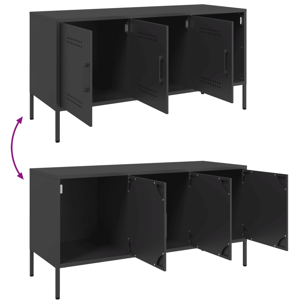 TV Cabinet Black 100.5x39x50.5 cm Steel