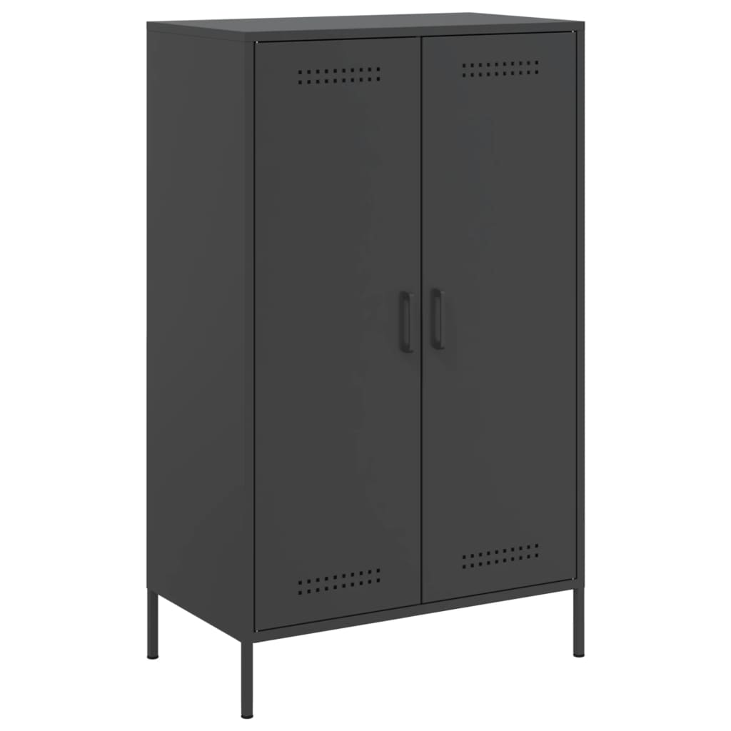 Highboard Black 68x39x113 cm Steel