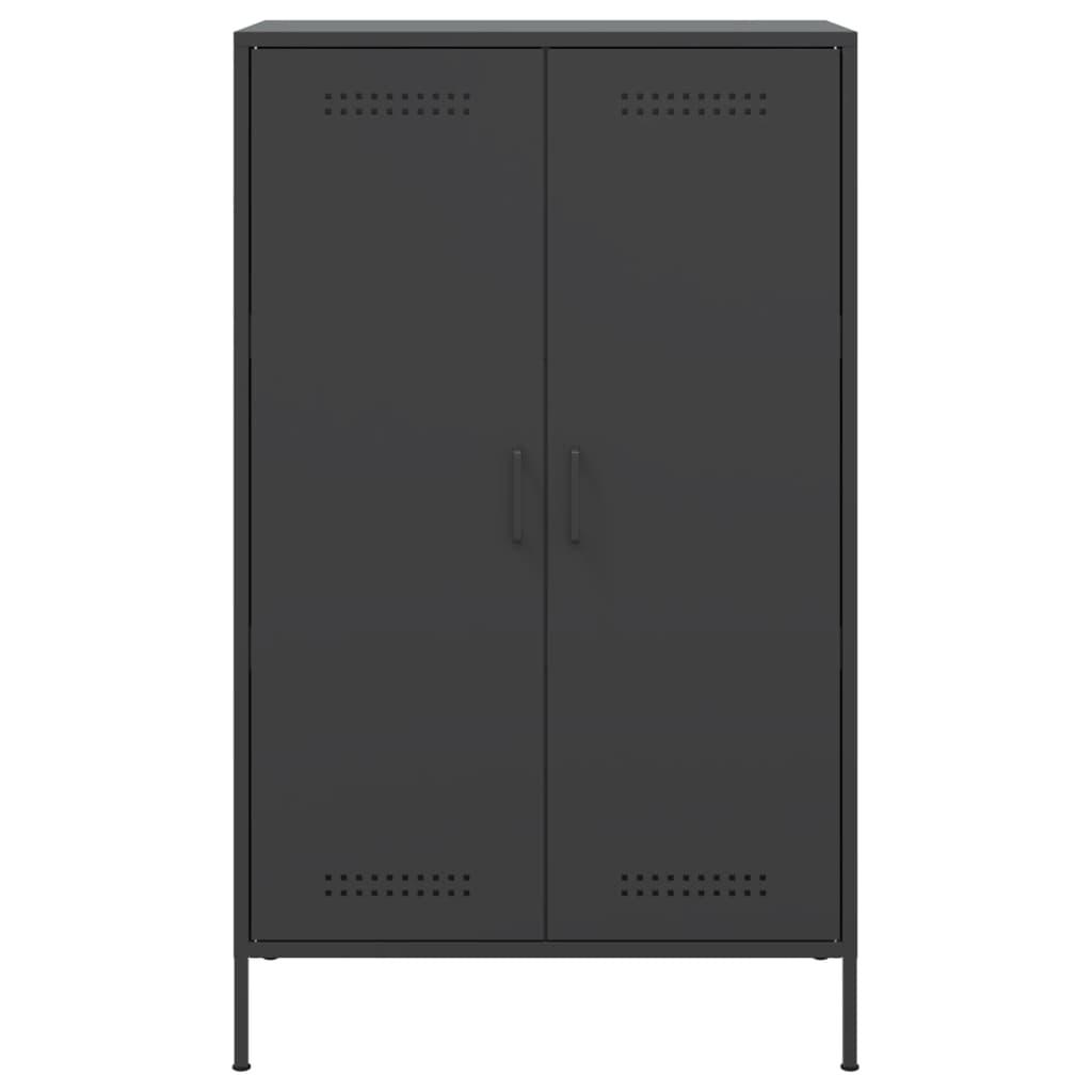 Highboard Black 68x39x113 cm Steel