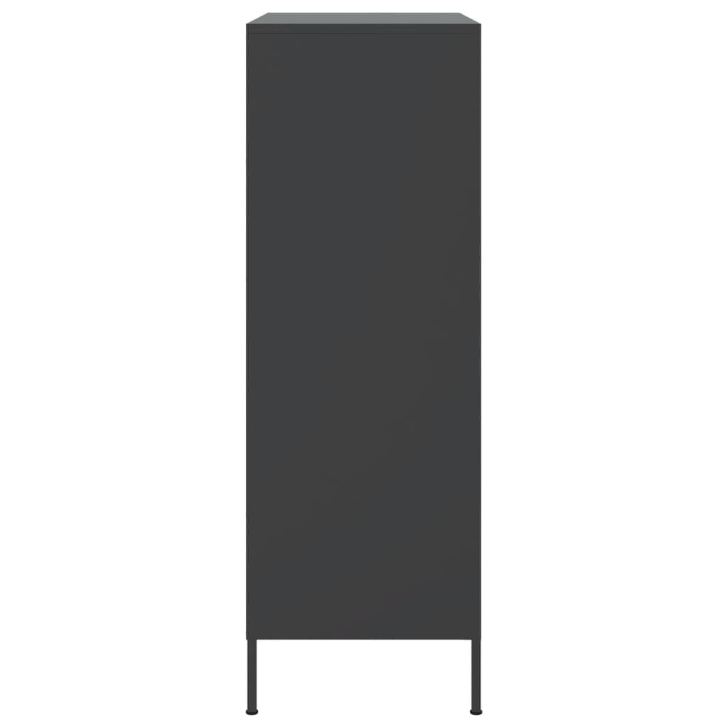 Highboard Black 68x39x113 cm Steel