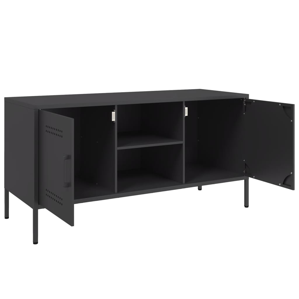 TV Cabinet Black 100.5x39x50.5 cm Steel