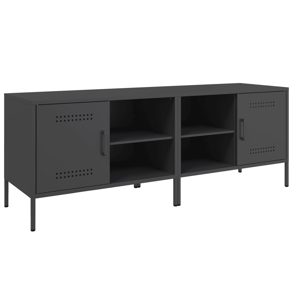 TV Cabinets 2 pcs Black 68x39x50.5 cm Steel