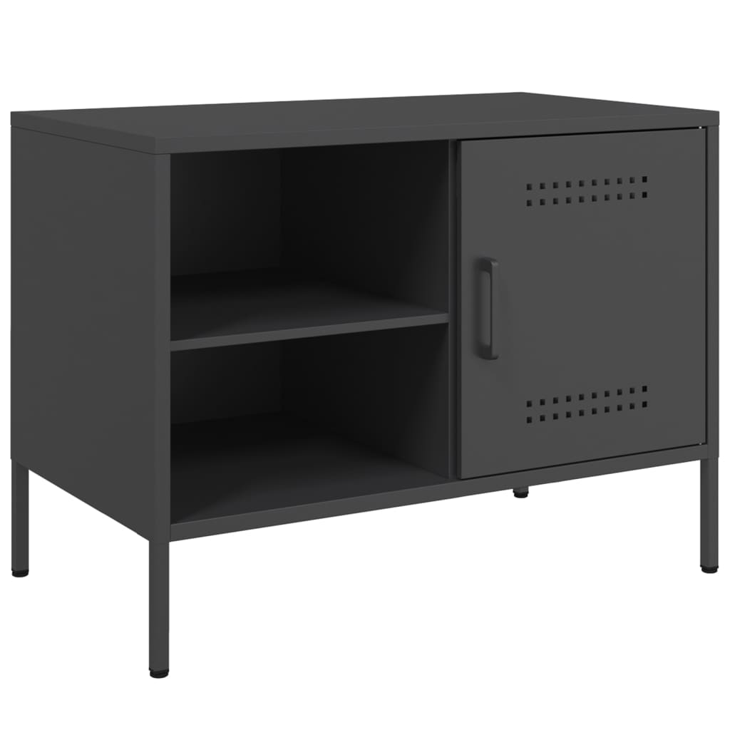 TV Cabinets 2 pcs Black 68x39x50.5 cm Steel