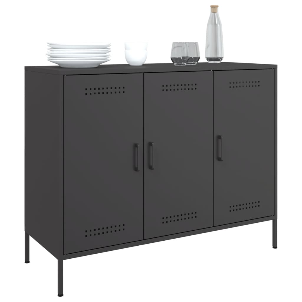 Sideboard Black 100.5x39x79 cm Steel