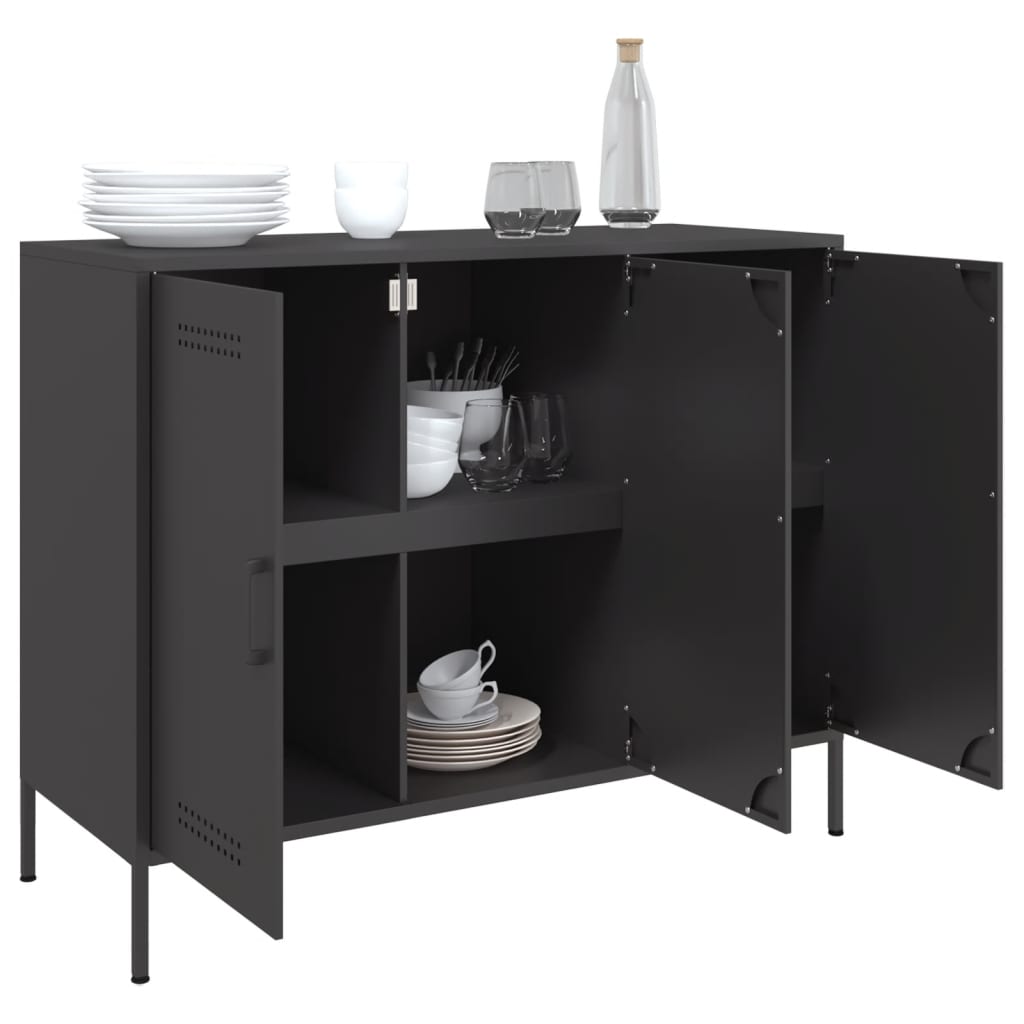 Sideboard Black 100.5x39x79 cm Steel