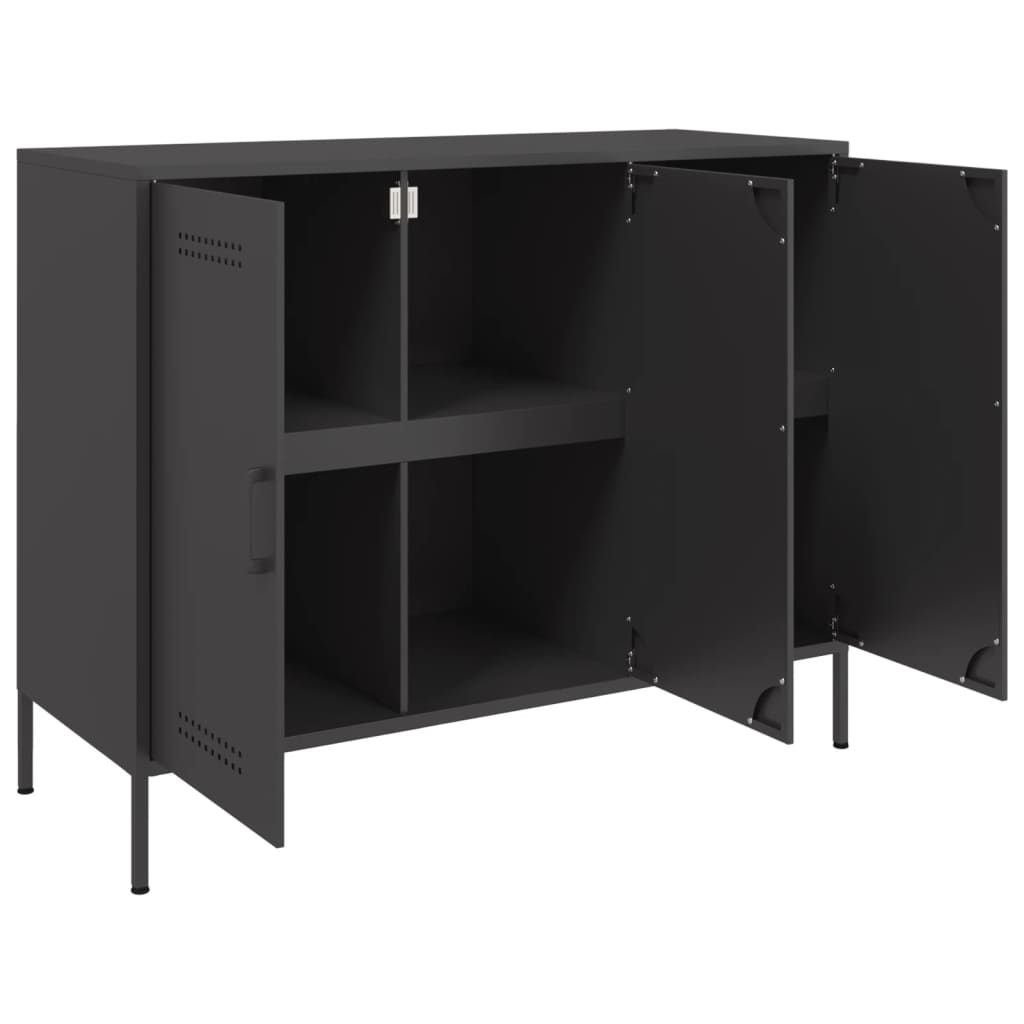 Sideboard Black 100.5x39x79 cm Steel