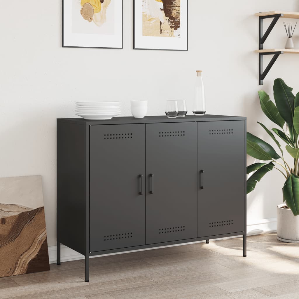 Sideboard Black 100.5x39x79 cm Steel