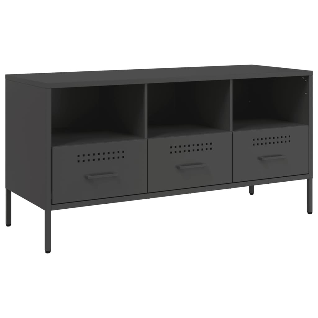 TV Cabinet Black 100.5x39x50.5 cm Steel