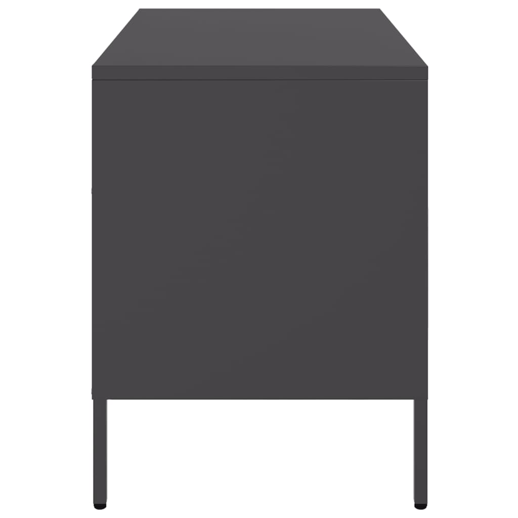 TV Cabinets 2 pcs Black 68x39x50.5 cm Steel