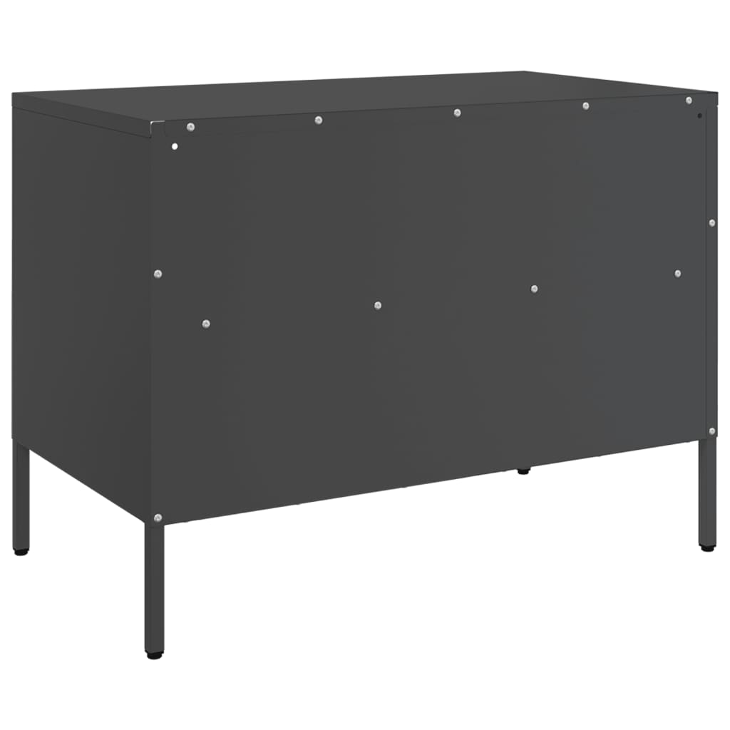 TV Cabinets 2 pcs Black 68x39x50.5 cm Steel