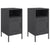 Bedside Cabinets 2 pcs Black 36x39x68 cm Steel