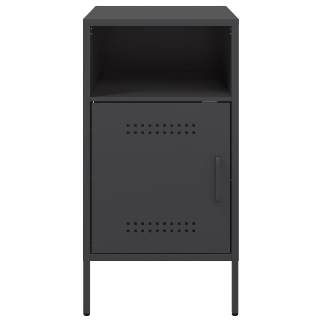 Bedside Cabinets 2 pcs Black 36x39x68 cm Steel