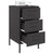 Bedside Cabinets 2 pcs Black 36x39x68 cm Steel