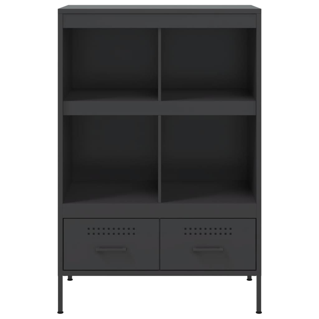 Highboard Black 68x39x101.5 cm Steel