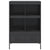 Highboard Black 68x39x101.5 cm Steel