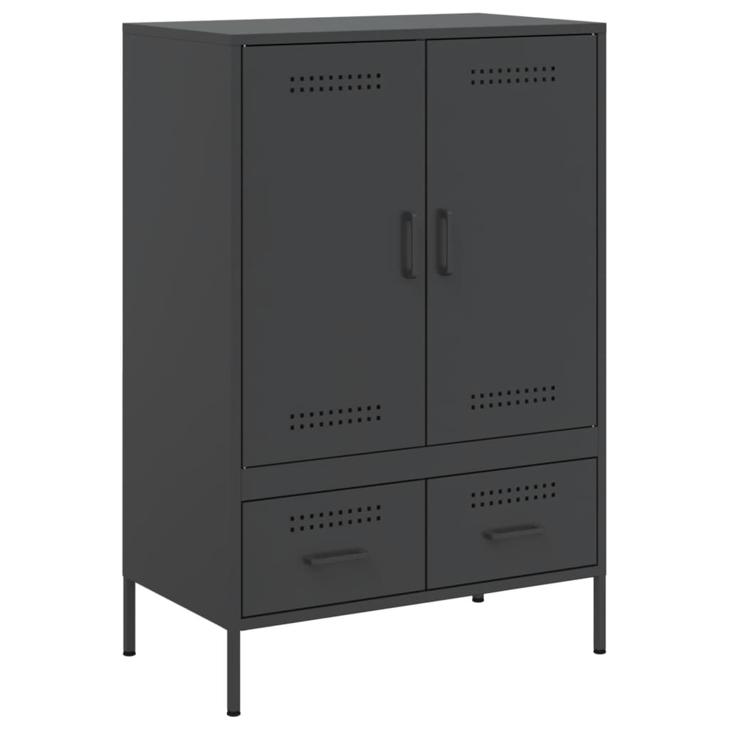 Highboard Black 68x39x101.5 cm Steel