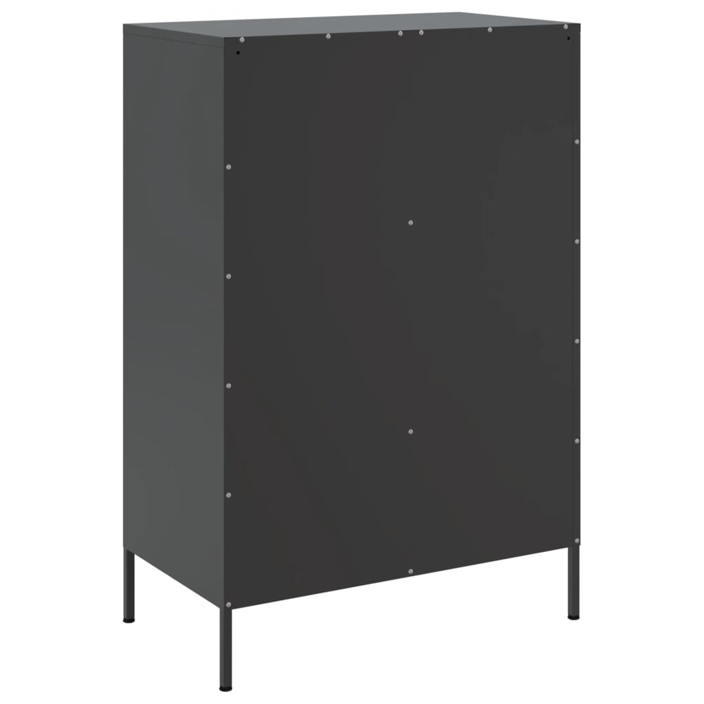 Highboard Black 68x39x101.5 cm Steel