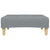 2-Seater Sofa Bed with Footstool Light Grey Fabric