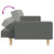 2-Seater Sofa Bed with Footstool Dark Grey Fabric