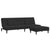 2-Seater Sofa Bed with Footstool Black Velvet