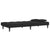 2-Seater Sofa Bed with Footstool Black Velvet