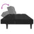 2-Seater Sofa Bed with Footstool Black Velvet