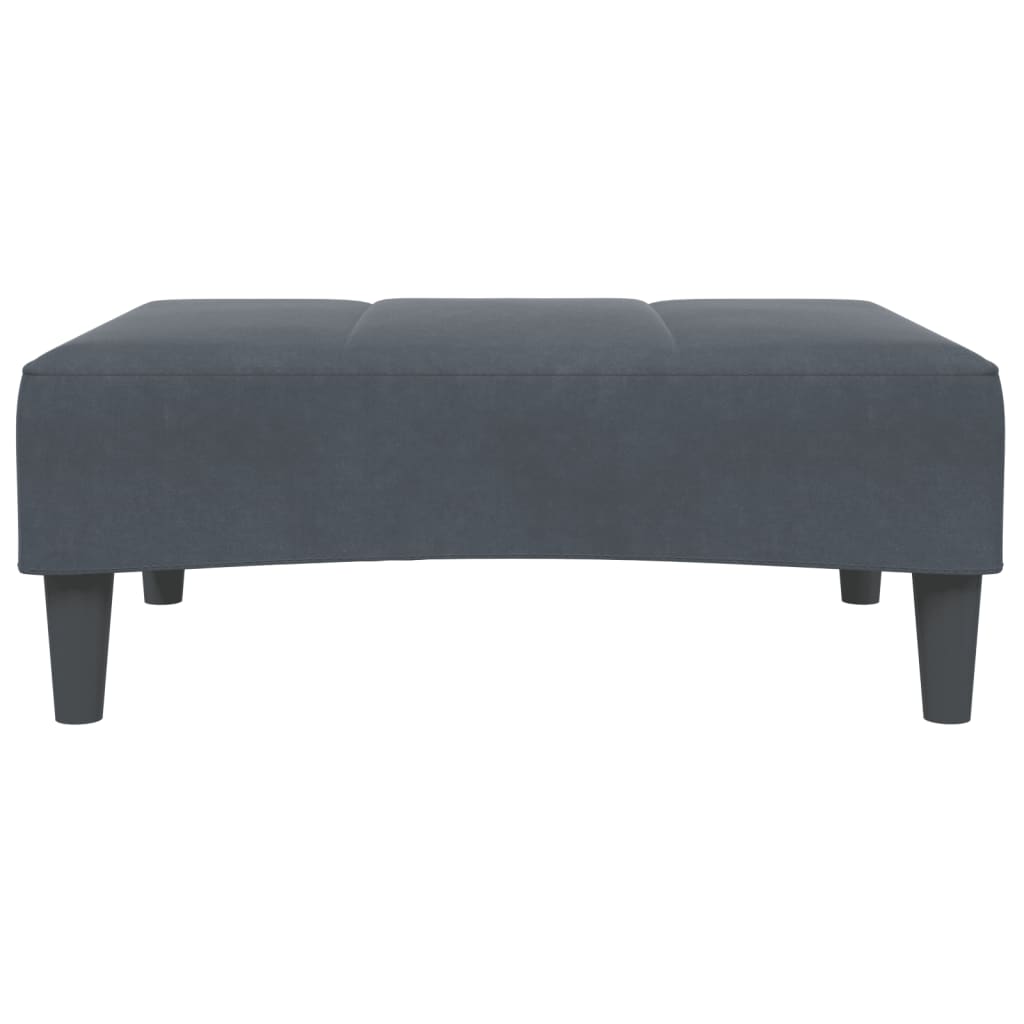 2-Seater Sofa Bed with Footstool Dark Grey Velvet