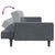 2-Seater Sofa Bed with Footstool Dark Grey Velvet