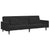 2-Seater Sofa Bed with Footstool Black Velvet