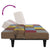 2-Seater Sofa Bed with Footstool Patchwork Fabric