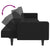 2-Seater Sofa Bed with Footstool Black Fabric