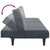 2-Seater Sofa Bed with Footstool Dark Grey Velvet