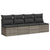 10 Piece Garden Sofa Set with Cushions Grey Poly Rattan