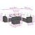7 Piece Garden Sofa Set with Cushions Beige Poly Rattan