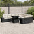 10 Piece Garden Sofa Set with Cushions Black Poly Rattan