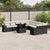 11 Piece Garden Sofa Set with Cushions Black Poly Rattan