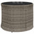 3 Piece Garden Sofa Set Half-Round Grey Poly Rattan