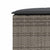 3 Piece Garden Sofa Set Half-Round Grey Poly Rattan