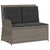 4 Piece Garden Lounge Set with Cushions Grey Poly Rattan