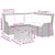 4 Piece Garden Lounge Set with Cushions Grey Poly Rattan