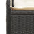 3 Piece Garden Lounge Set with Cushions Black Poly Rattan