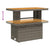 3 Piece Garden Lounge Set with Cushions Grey Poly Rattan