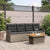 3 Piece Garden Lounge Set with Cushions Grey Poly Rattan